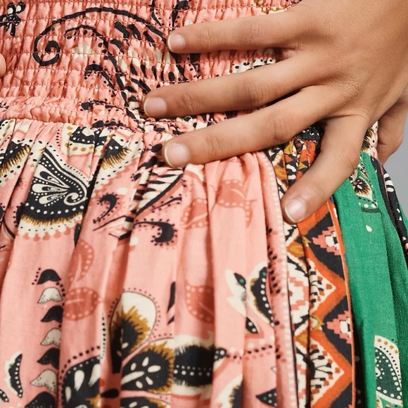 FARM Rio Vibrant Green and Pink Maxi Skirt - Picture 4 of 7